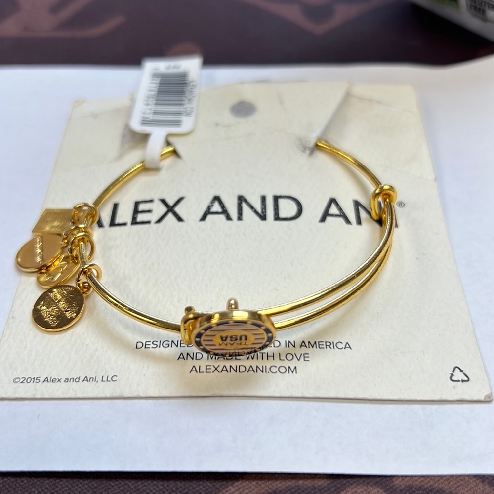 Alex and Ani team USA bracelet, gold color new